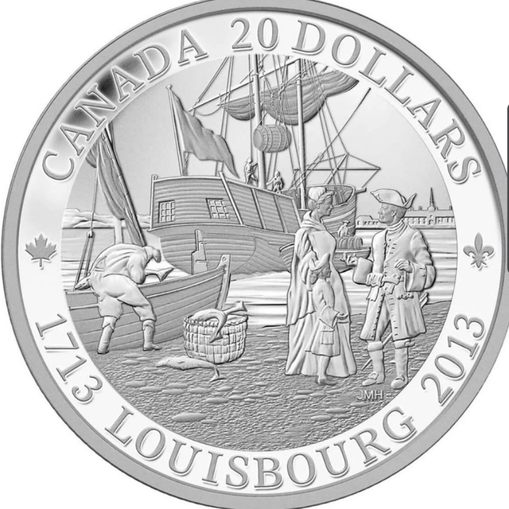 2013 RCM $20 Louisbourg, 300th Anniversary - Pure Silver Coin